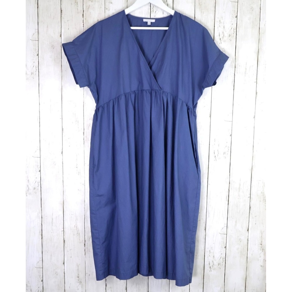 Calme ~ Johnny Was V-Neck Crossover Dolman Dress Size Large Cotton Lagenlook